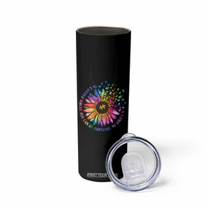 Be Kind Autism Awareness Skinny Tumbler Kindness Sunflower Tie Dye Puzzle TS02 Print Your Wear