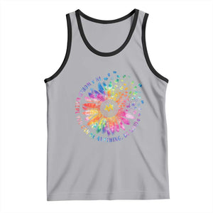 Be Kind Autism Awareness Tank Top Kindness Sunflower Tie Dye Puzzle TS02 Athletic Heather Black Print Your Wear