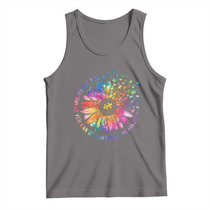 Be Kind Autism Awareness Tank Top Kindness Sunflower Tie Dye Puzzle TS02 Deep Heather Print Your Wear
