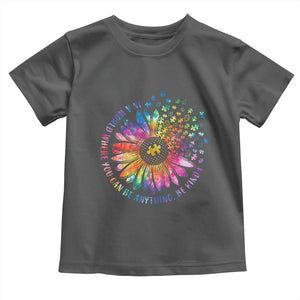 Be Kind Autism Awareness Toddler T Shirt Kindness Sunflower Tie Dye Puzzle TS02 Dark Heather Print Your Wear