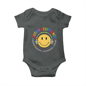 Autism Awareness Acceptance Baby Onesie Special Education Teacher Kids TS02 Dark Heather Print Your Wear