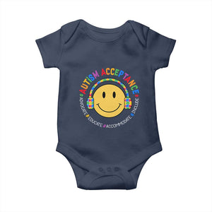 Autism Awareness Acceptance Baby Onesie Special Education Teacher Kids TS02 Navy Print Your Wear