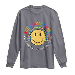 Autism Awareness Acceptance Long Sleeve Shirt Special Education Teacher Kids TS02 Charcoal Print Your Wear