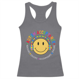 Autism Awareness Acceptance Racerback Tank Top Special Education Teacher Kids TS02 Charcoal Print Your Wear