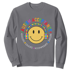 Autism Awareness Acceptance Sweatshirt Special Education Teacher Kids TS02 Charcoal Print Your Wear