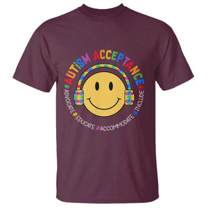 Autism Awareness Acceptance T Shirt Special Education Teacher Kids TS02 Maroon Print Your Wear