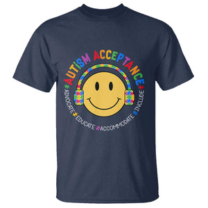 Autism Awareness Acceptance T Shirt Special Education Teacher Kids TS02 Navy Print Your Wear