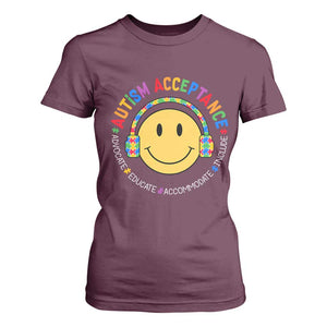 Autism Awareness Acceptance T Shirt For Women Special Education Teacher Kids TS02 Maroon Print Your Wear