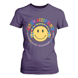 Autism Awareness Acceptance T Shirt For Women Special Education Teacher Kids TS02 Purple Print Your Wear
