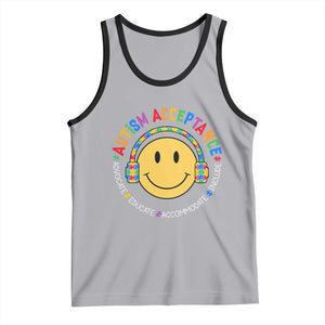 Autism Awareness Acceptance Tank Top Special Education Teacher Kids TS02 Athletic Heather Black Print Your Wear