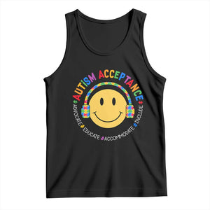 Autism Awareness Acceptance Tank Top Special Education Teacher Kids TS02 Black Print Your Wear