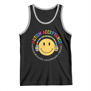 Autism Awareness Acceptance Tank Top Special Education Teacher Kids TS02 Black Athletic Heather Print Your Wear