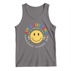 Autism Awareness Acceptance Tank Top Special Education Teacher Kids TS02 Deep Heather Print Your Wear