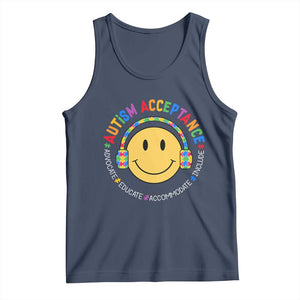 Autism Awareness Acceptance Tank Top Special Education Teacher Kids TS02 Navy Print Your Wear
