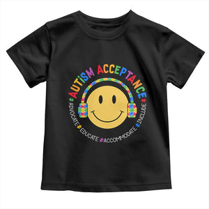 Autism Awareness Acceptance Toddler T Shirt Special Education Teacher Kids TS02 Black Print Your Wear