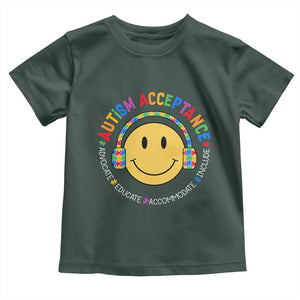 Autism Awareness Acceptance Toddler T Shirt Special Education Teacher Kids TS02 Dark Forest Green Print Your Wear