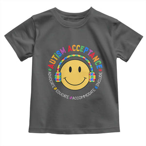 Autism Awareness Acceptance Toddler T Shirt Special Education Teacher Kids TS02 Dark Heather Print Your Wear