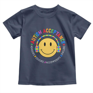 Autism Awareness Acceptance Toddler T Shirt Special Education Teacher Kids TS02 Navy Print Your Wear