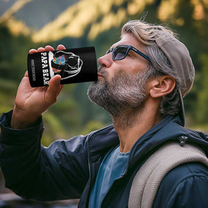 Autism Papa Bear 4 in 1 Can Cooler Tumbler Support Autistic Matching Family Dad TS02 Print Your Wear