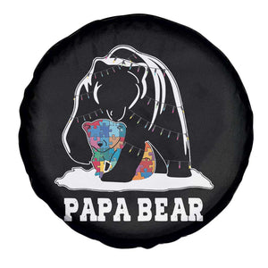 Autism Papa Bear Spare Tire Cover Support Autistic Matching Family Dad TS02 Print Your Wear