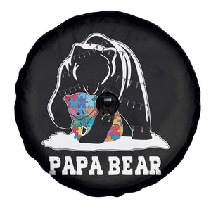 Autism Papa Bear Spare Tire Cover Support Autistic Matching Family Dad TS02 Print Your Wear