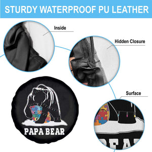 Autism Papa Bear Spare Tire Cover Support Autistic Matching Family Dad TS02 Print Your Wear