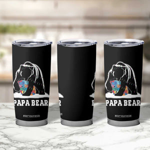 Autism Papa Bear Tumbler Cup Support Autistic Matching Family Dad TS02 Print Your Wear