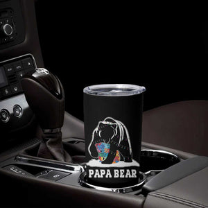 Autism Papa Bear Tumbler Cup Support Autistic Matching Family Dad TS02 Print Your Wear