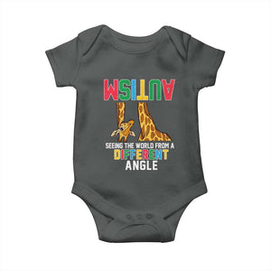 Giraffe Autism Awareness Baby Onesie Seeing World Different Angle TS02 Dark Heather Print Your Wear