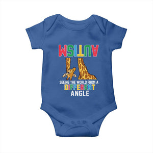 Giraffe Autism Awareness Baby Onesie Seeing World Different Angle TS02 Royal Blue Print Your Wear