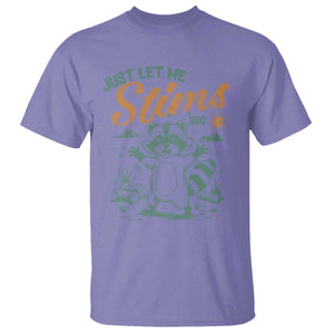 Funny Raccoon Autism Awareness T Shirt Just Let Me Stim Bro TS02 Violet Print Your Wear