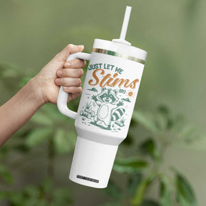 Funny Raccoon Autism Awareness Tumbler With Handle Just Let Me Stim Bro TS02 Print Your Wear