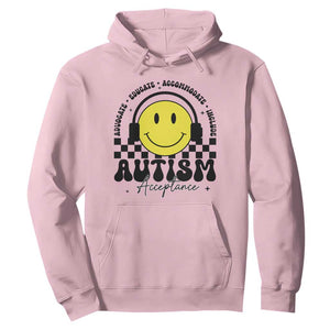 Autism Acceptance Hoodie Advocate Educate Accomodate Include Special Education TS02 Light Pink Print Your Wear