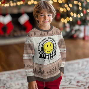 Autism Acceptance Ugly Christmas Sweater Advocate Educate Accomodate Include Special Education TS02 Mocha Mousse Print Your Wear