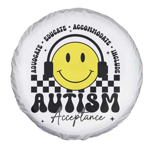 Autism Acceptance Spare Tire Cover Advocate Educate Accomodate Include Special Education TS02 Print Your Wear
