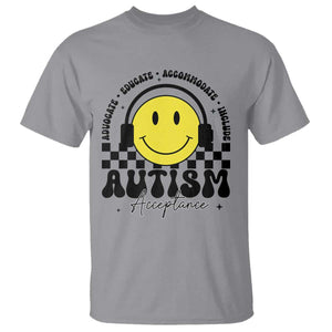 Autism Acceptance T Shirt Advocate Educate Accomodate Include Special Education TS02 Sport Gray Print Your Wear