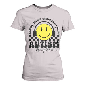 Autism Acceptance T Shirt For Women Advocate Educate Accomodate Include Special Education TS02 Ice Gray Print Your Wear