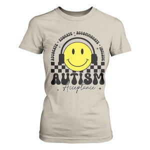 Autism Acceptance T Shirt For Women Advocate Educate Accomodate Include Special Education TS02 Sand Print Your Wear