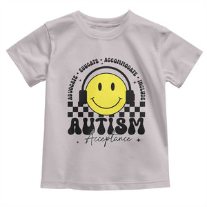 Autism Acceptance Toddler T Shirt Advocate Educate Accomodate Include Special Education TS02 Ice Gray Print Your Wear
