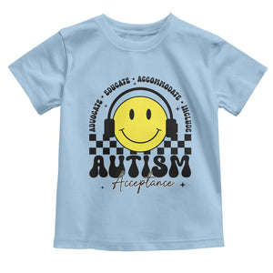 Autism Acceptance Toddler T Shirt Advocate Educate Accomodate Include Special Education TS02 Light Blue Print Your Wear