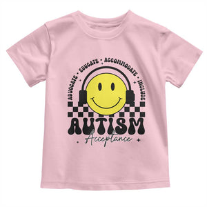 Autism Acceptance Toddler T Shirt Advocate Educate Accomodate Include Special Education TS02 Light Pink Print Your Wear