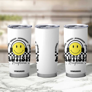 Autism Acceptance Tumbler Cup Advocate Educate Accomodate Include Special Education TS02 Print Your Wear
