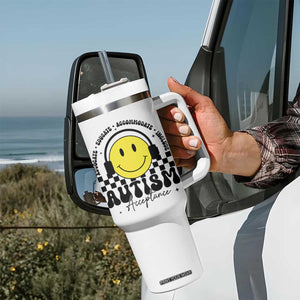 Autism Acceptance Tumbler With Handle Advocate Educate Accomodate Include Special Education TS02 Print Your Wear