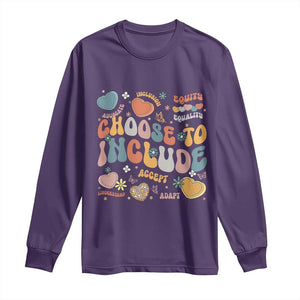 Autism Acceptance Long Sleeve Shirt Choose To Include Inclusion Matters TS02 Purple Print Your Wear
