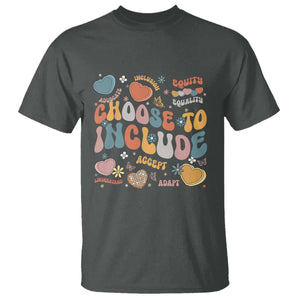 Autism Acceptance T Shirt Choose To Include Inclusion Matters TS02 Dark Heather Print Your Wear