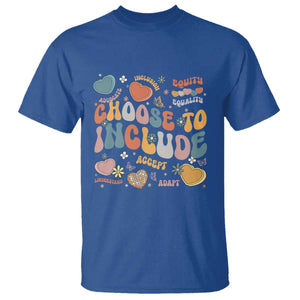 Autism Acceptance T Shirt Choose To Include Inclusion Matters TS02 Royal Blue Print Your Wear