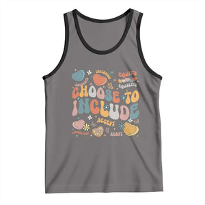 Autism Acceptance Tank Top Choose To Include Inclusion Matters TS02 Deep Heather Black Print Your Wear