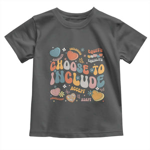 Autism Acceptance Toddler T Shirt Choose To Include Inclusion Matters TS02 Dark Heather Print Your Wear