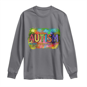 Autism Acceptance Long Sleeve Shirt Accept Understand Love Autistic Support TS02 Charcoal Print Your Wear