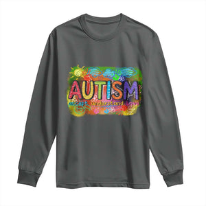 Autism Acceptance Long Sleeve Shirt Accept Understand Love Autistic Support TS02 Dark Heather Print Your Wear